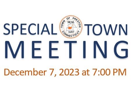 Special Town Meeting 12-07-23