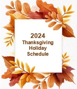 Thanksgiving 2024 Holiday Schedule